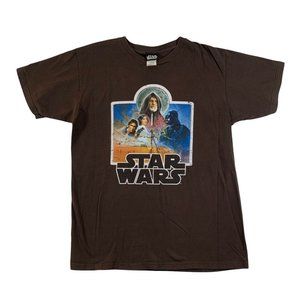 Star Wars Lucasfilm Ltd Collectible Movie Promo T Shirt Mens Large Brown